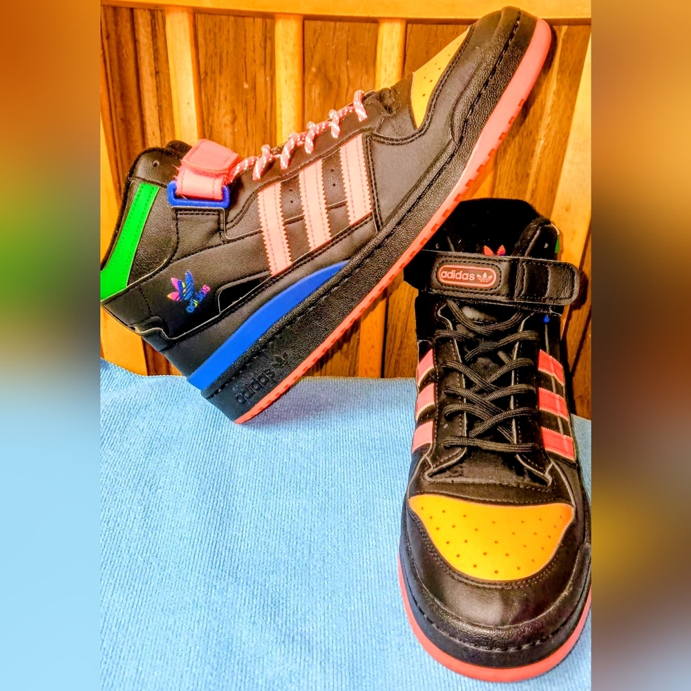 Adidas Forum Mid 'Black Multi~Mens Size 11